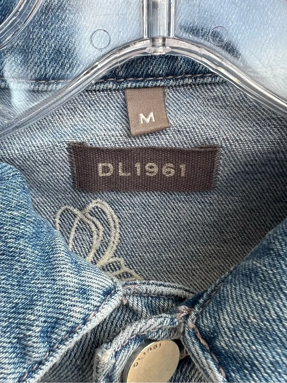 DL1961 Manning Indigo Butterfly Denim Jacket Girls M